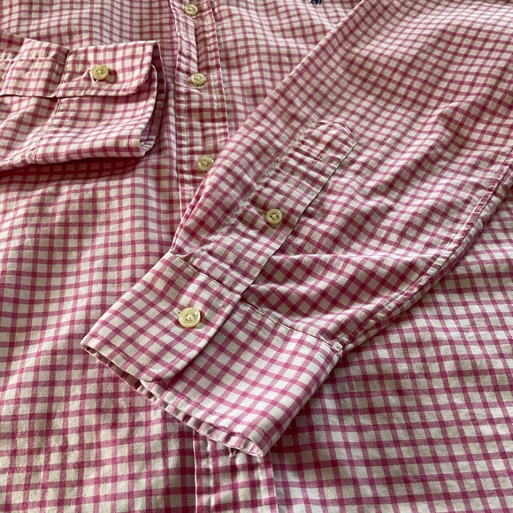 Polo Ralph Lauren Pink/White Check, Long Sleeve Men’s Shirt, Sz M - Picture 6 of 9